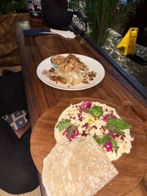 Cheese platter and raw pad Thai  at Sayuri Healing Food in Ubud