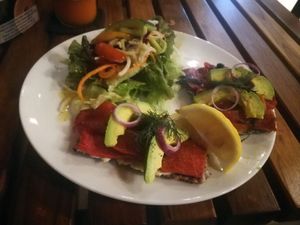 Gravlax, the highlight of the menu at Sayuri Healing Food in Ubud