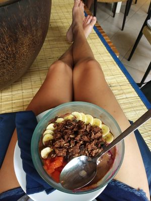Smoothie bowl de chocolate at Sayuri Healing Food in Ubud