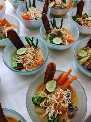 Laksa bowl at Sayuri Healing Food in Ubud