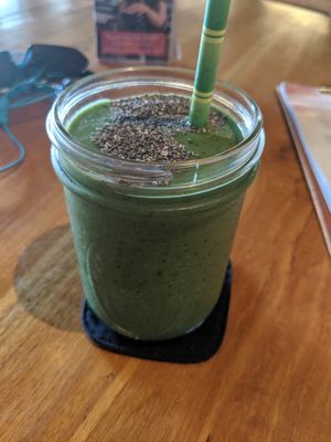 Hemp smoothie at Sayuri Healing Food in Ubud