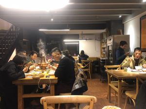 Upstairs at Cun Cao Xin Yi Zu Mu Vegetarian in Shanghai