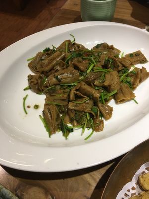 Buckwheat noodles at Cun Cao Xin Yi Zu Mu Vegetarian in Shanghai