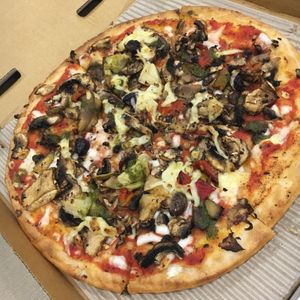 Veganista on GF base at Sonny's Pizza Bar in Klemzig