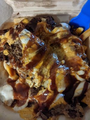 Delicious hubster fries at The Veg Hub in Oakland