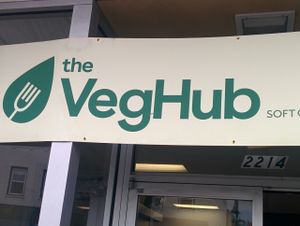 Street sign at The Veg Hub in Oakland