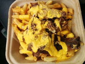 Chili cheese fries at The Veg Hub in Oakland