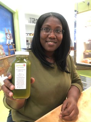 Roberta from Coconut Creek starting her cleanse at Juice 2 U in Pompano Beach