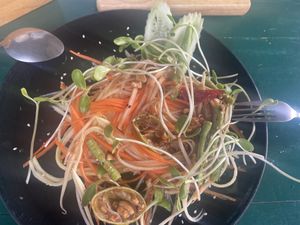 Papaya Salad at Happy Veggie in Koh Lanta