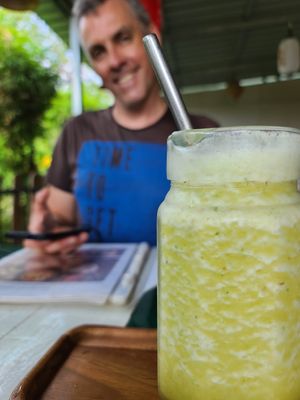 Pineapple & Basil Shake at Happy Veggie in Koh Lanta