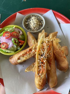 Spring rolls   at Happy Veggie in Koh Lanta