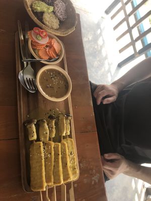 Satay (great tofu)  at Happy Veggie in Koh Lanta