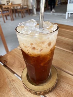 Thai tea with coconut milk  at Happy Veggie in Koh Lanta