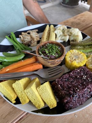 Vegetable plate  at Happy Veggie in Koh Lanta