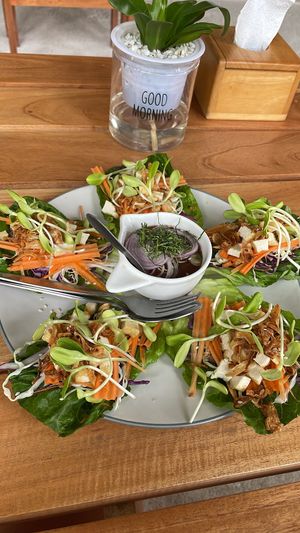 Thai tacos  at Happy Veggie in Koh Lanta