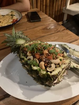 Pineapple fried rice  at Happy Veggie in Koh Lanta
