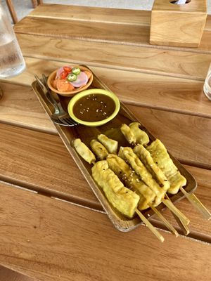 Tofu satay  at Happy Veggie in Koh Lanta