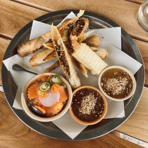 Mixed Thai appetizer  at Happy Veggie in Koh Lanta