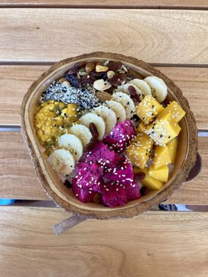 Berry smoothie bowl (GF version)  at Happy Veggie in Koh Lanta