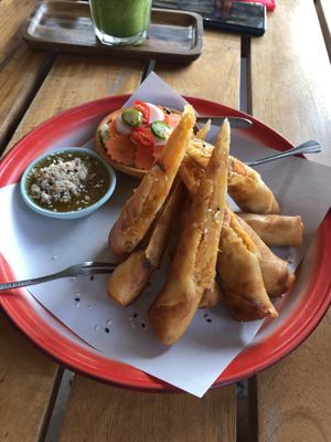 Samosas  at Happy Veggie in Koh Lanta