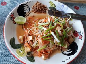 Raw pad Thai at Happy Veggie in Koh Lanta
