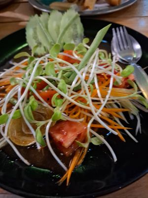 Papaya salad at Happy Veggie in Koh Lanta