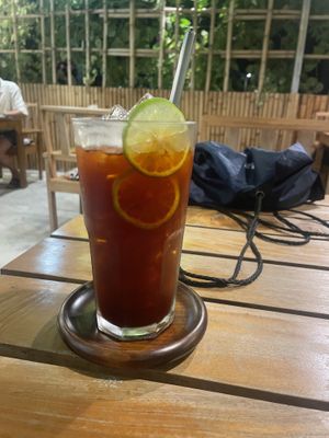 Thai lemon tea   at Happy Veggie in Koh Lanta