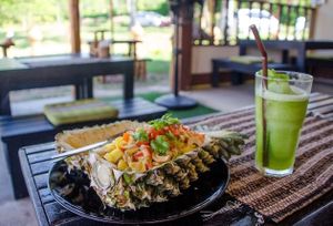 Pineapple fried rice at Happy Veggie in Koh Lanta