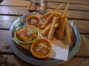 Mixed Thai appetisers at Happy Veggie in Koh Lanta