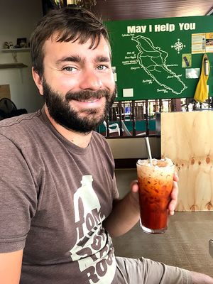 Thai Iced Tea, YUM! at Happy Veggie in Koh Lanta
