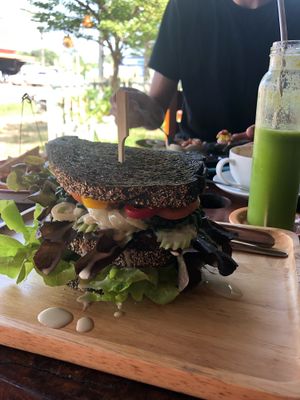 Vegan club sandwich  at Happy Veggie in Koh Lanta