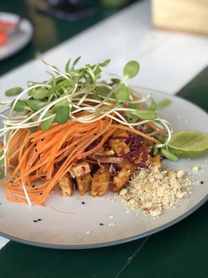 Pad Thai (not raw). Very filling! at Happy Veggie in Koh Lanta