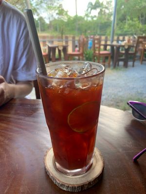 Homemade lemon ice tea ❤️ at Happy Veggie in Koh Lanta