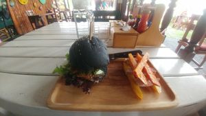 Veg Burger at Happy Veggie in Koh Lanta