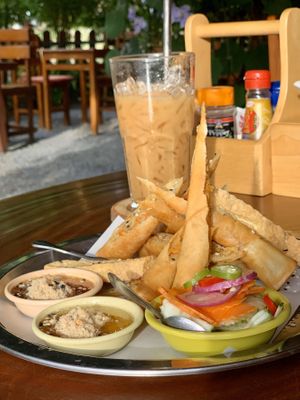 Thai Mix Appetizer at Happy Veggie in Koh Lanta