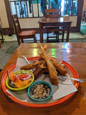 Spring rolls at Happy Veggie in Koh Lanta