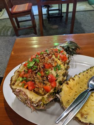 Pineapple rice at Happy Veggie in Koh Lanta