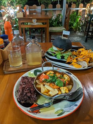 Tom yum soup at Happy Veggie in Koh Lanta