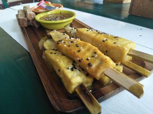 Satay at Happy Veggie in Koh Lanta