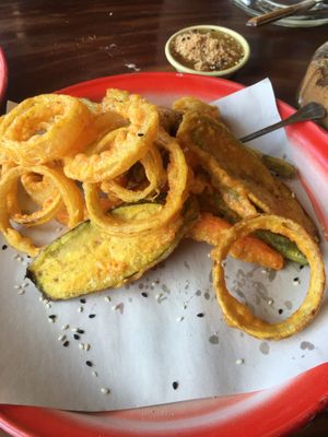 Tempura veg 😋 at Happy Veggie in Koh Lanta