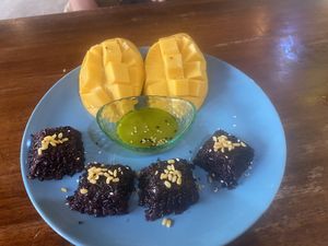 Mango sticky rice  at Happy Veggie in Koh Lanta