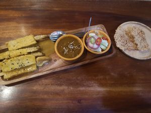 Satay tofu at Happy Veggie in Koh Lanta