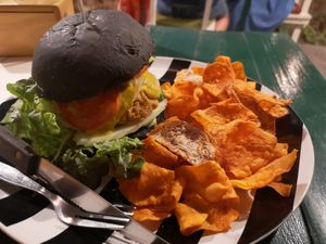 Burger at Happy Veggie in Koh Lanta