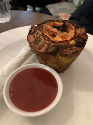 Savoury muffin  at Green Refectory in Brunswick