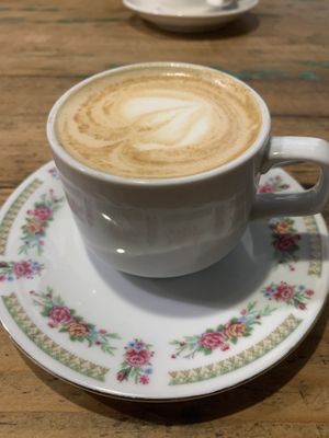 Soy flat white. Really good   at Green Refectory in Brunswick