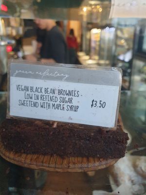 Black bean brownies $3.50: quite fudgy at Green Refectory in Brunswick