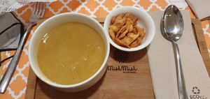 Yellow lentil soup at Mish Mish in Alicante