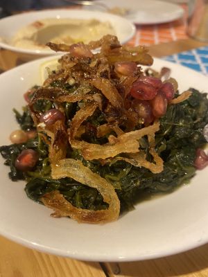 Spinach and onion   at Mish Mish in Alicante