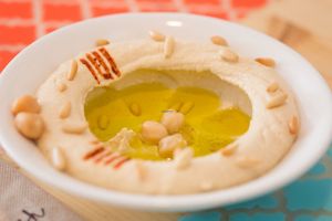 Hummus with Pine Nuts at Mish Mish in Alicante