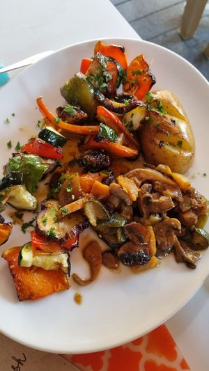 Vegetables skewers on the grill - highly recommended! at Mish Mish in Alicante